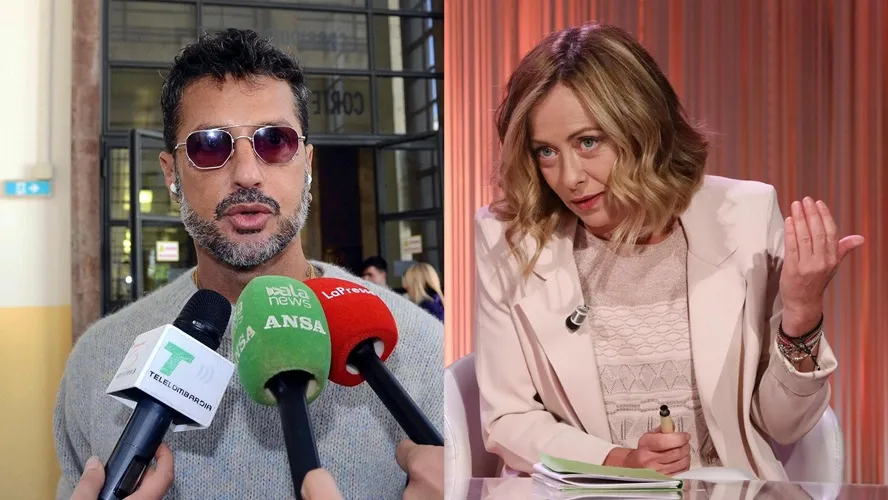 Fabrizio Corona a Palazzo Chigi per Meloni — il processo press shot